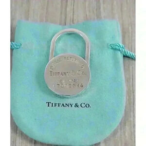 Tiffany & Co Vintage Sterling Silver Return to Tiffany Padlock Keyring